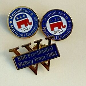 RNC Pin Lot 2002 2003 National Committee George W Bush Republican Victory Team 5
